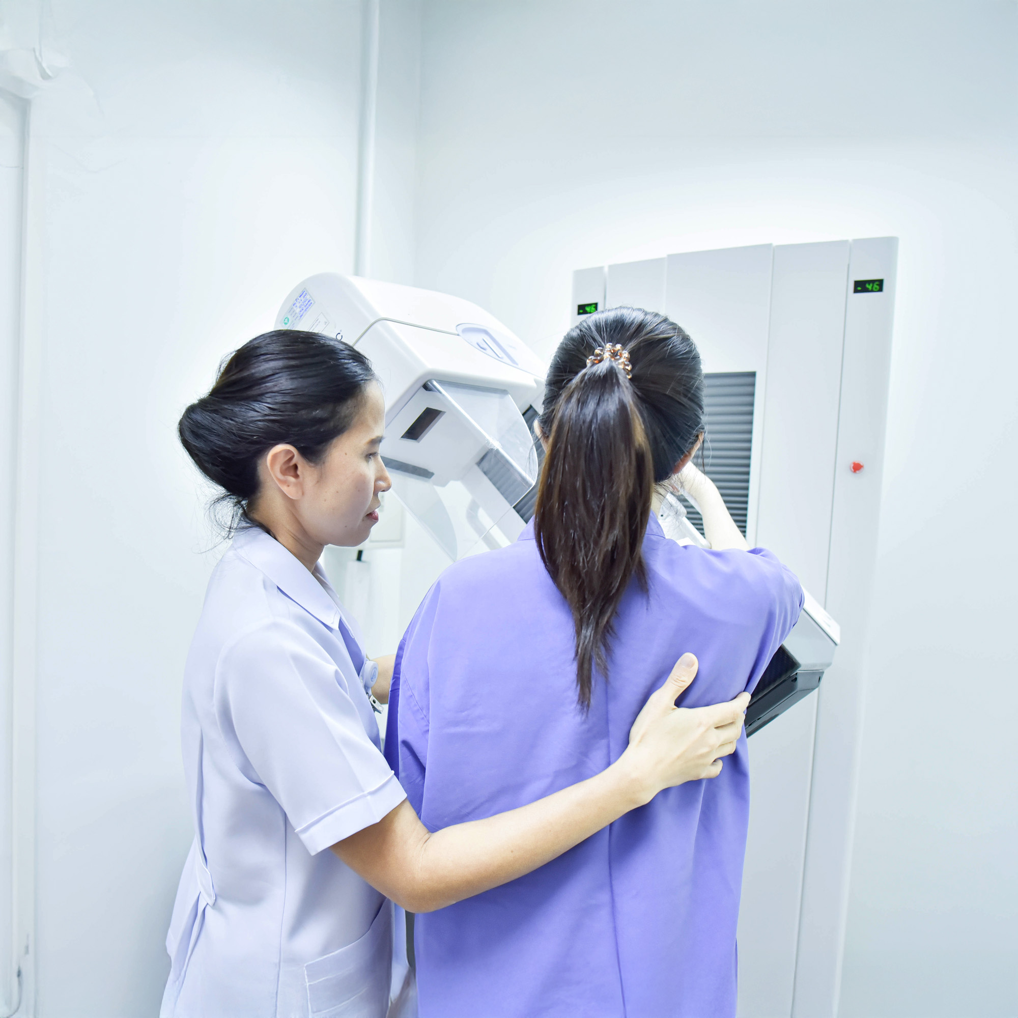 ภาพเปรียบเทียบการตรวจเต้านม